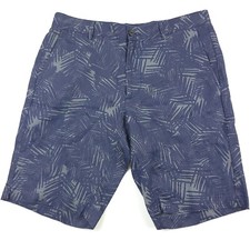 195 Vince Slim Fit Griffith Blue Palm Print Shorts 100 Hemp Mens Size 31