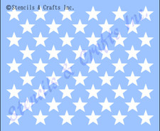 1.45" STAR "50 STARS" STENCIL PATRIOTIC AMERICAN FLAG TEMPLATE NEW 11.75 x 14.25