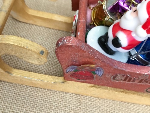 Bobble Babbo Natale in slitta decorazione natalizia kitsch stravagante festa fatta a mano - Foto 4 di 8