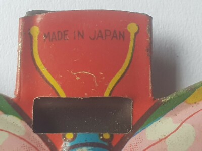 Beau jouet ancien musical en tôle lithographiée sifflet 1950 - Japon