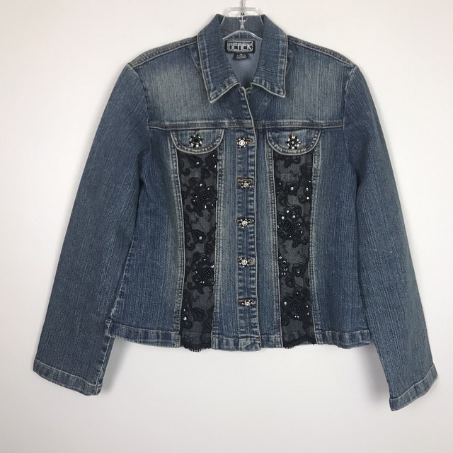 black jacket with rhinestones