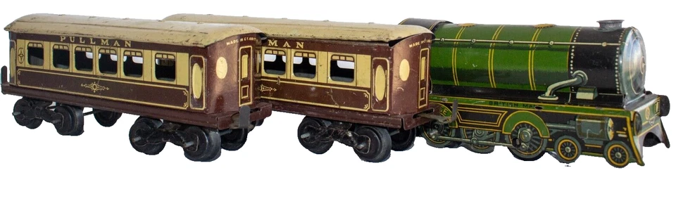 1940's British Wells/Mettoy Tin Lithographed "George the 5th" Train set - Image 4 of 4