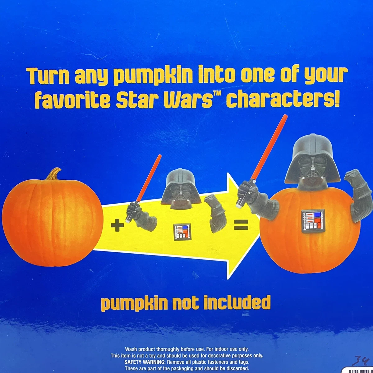 Kit Decorazione Zucca Star Wars Darth Vader, Push-In, Per Zucche Da 9 Pollici - 2