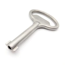 Stainless Steel Enclosure Key, Double-Bit Key, SUS304