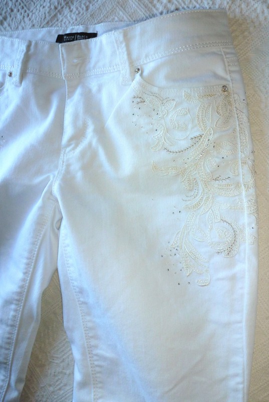 White House Black Market BEAUTIFUL PANTS TROUSERS WOMEN BLANC 2R Slim Leg