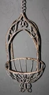 Rustic Hanging PLANTER Basket Antique Victorian Style Garden Plant Hanger