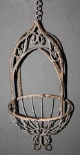  Rustic Hanging PLANTER Basket Antique Victorian Style Garden Plant Hanger 
