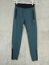 TLF Men’s Active Gym Breathable Jogger Pants Blue Small Side Zip