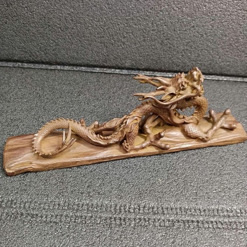 Estatuilla japonesa de pisapapeles de bronce Dragón TAKAOKA 7,8 pulgadas de ancho - Imagen 2 de 7