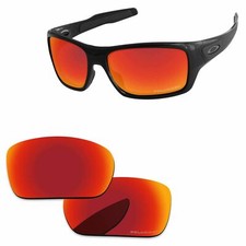 Lenslog Polarized Replacement Lens For-Oakley Turbine - Fire Red OO9263