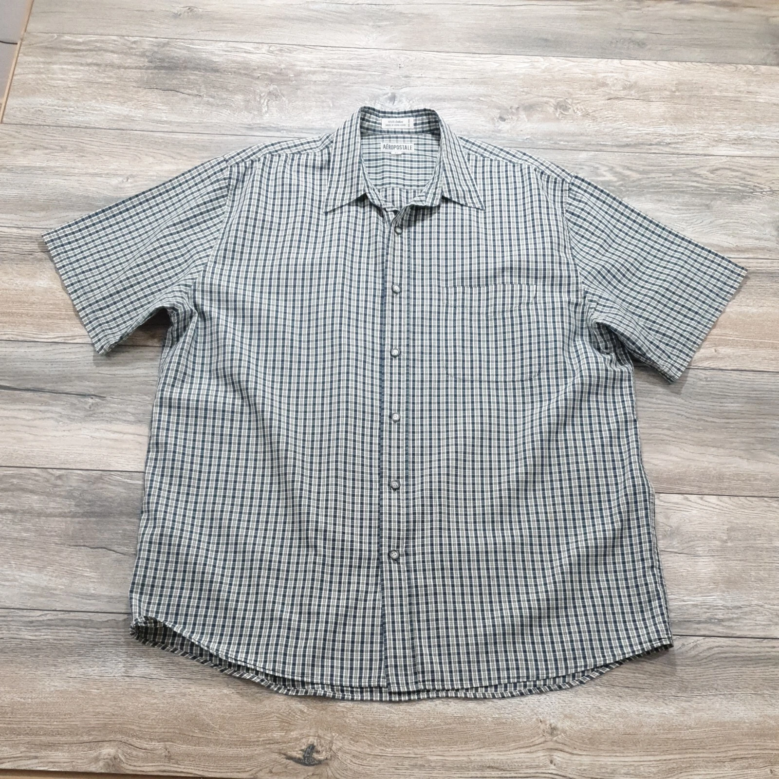 Aeropostale Mens XL Casual Short Sleeve Shirt Casual Work Relaxed Soft Cotton