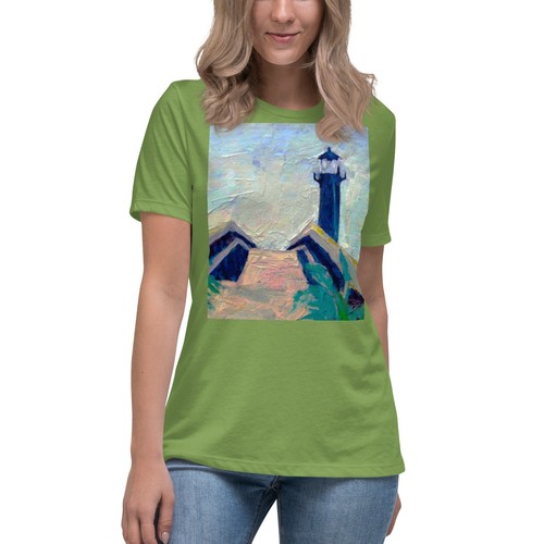 T-Shirt "Tybee Island Lighthouse" Original Art Women's Graphic Tee - Picture 14 of 36