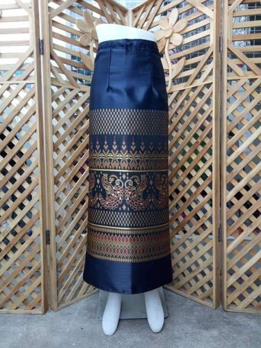 LAOS/THAI SILK SARONG SKIRT WAIST ONE SIZE WRAP AROUND/LENGTH 34/35" - Picture 29 of 117