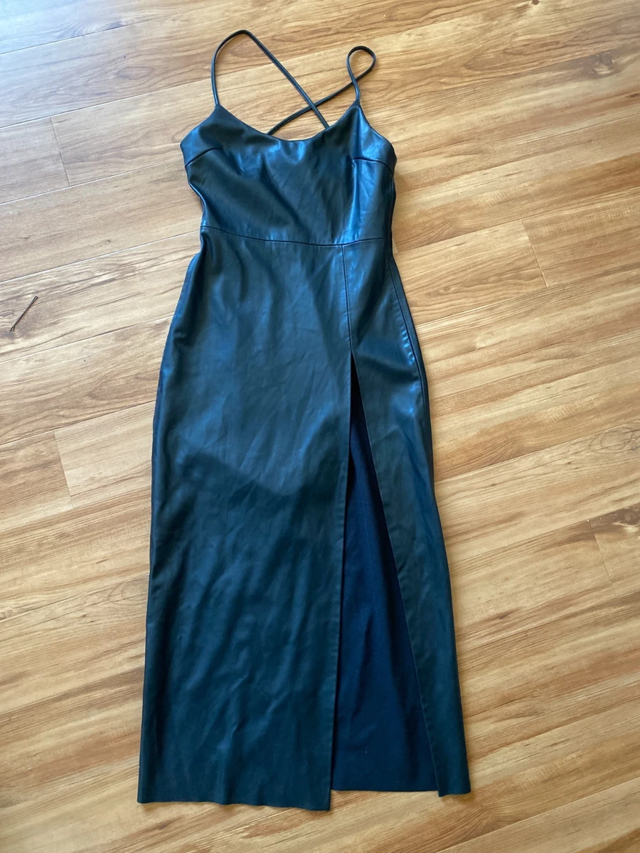 zara blue faux leather dress Zara Faux Leather Dresses for Women for sale