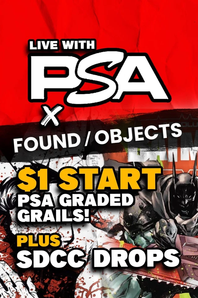 SDCC LIVE W PSA $1 START GRADED BOOKS + SDCC DROPS!