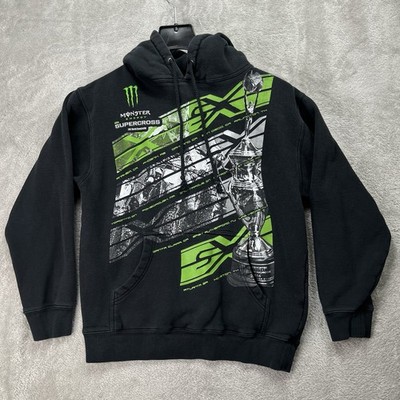 Monster Energy Hoodie AMA Supercross 2016 World Championship Black Mens Small