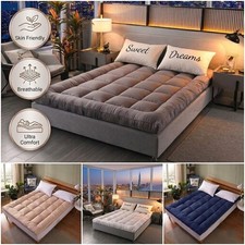 Premium 4in/10cm Thick Mattress Topper US Cer...