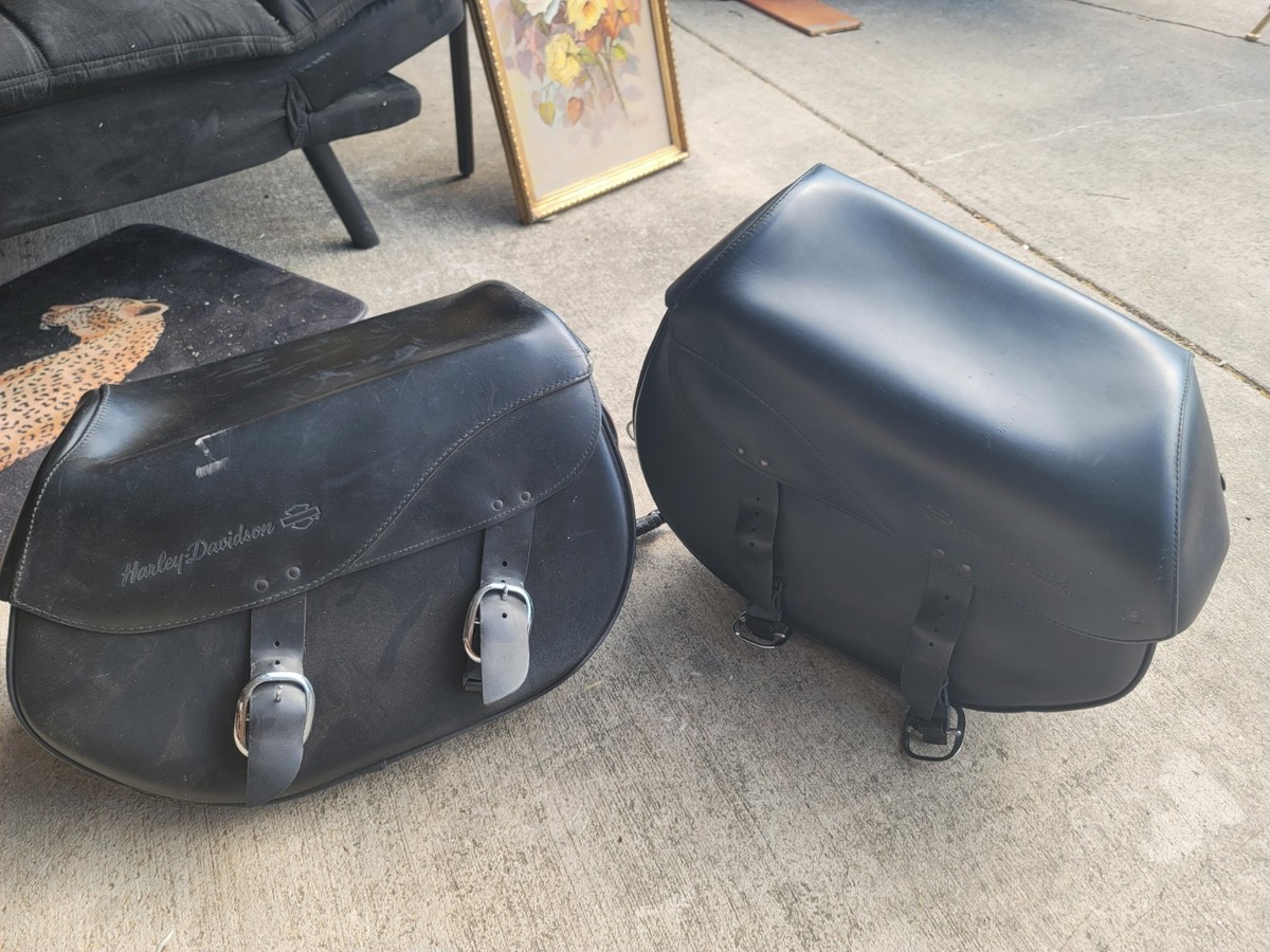 Harley-Davidson Detachable Leather Saddlebags for Softail Models
