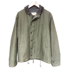 Buzz Rickson's N-1 Deck Jacket Olive Drab Size L M-Series Type, Alpaca Wool F/S