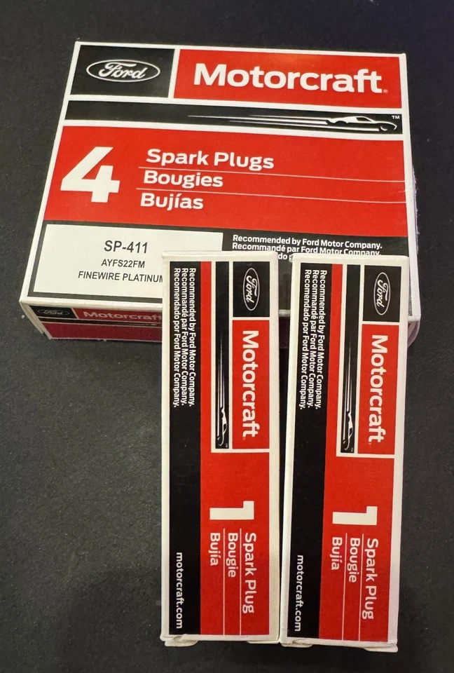 Ford Motorcraft Finewire Platinum Spark Plugs Kit SP-411 AYFS22FM Set of 6 OEM - Image 3 of 3