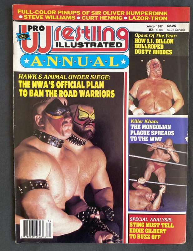 PRO WRESTLING ILLUSTRATED Magazine/ ANNUAL WINTER 1987/ROAD WARRIORS /  VGC!