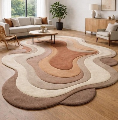 Designer Rug | Irregular Rug | Wool area Rugs | Living Room Rug | Tufted A37