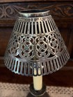 Antique Gorham Silver Push-up Candle Holders With Pierced Lampshades **Read** — photo 2