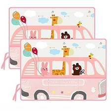 Car Sun Shade for Baby Kids Children 2 Pack Car Side Window Curtain PinkBus
