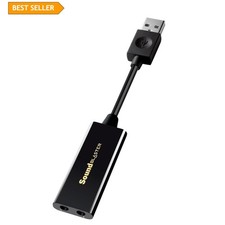 Plug and Play USB Sound Card - Enhances 24-Bit 96kHz Playback for Headphones