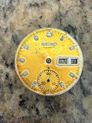 Vintage Seiko Pepsi Pogue 6139 6002 Chronograph Yellow Dial Parts Repair Lot