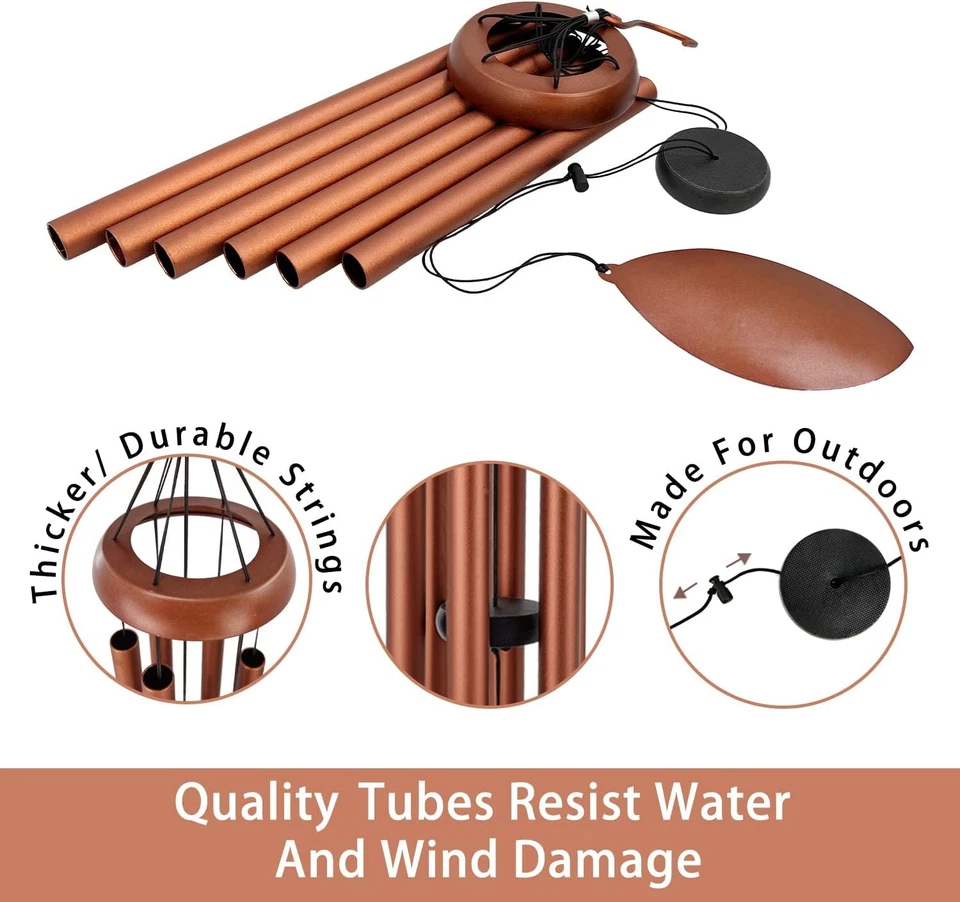 Sinos de vento para tom profundo externo, 36 polegadas sino de vento externo - Imagem 4 de 4