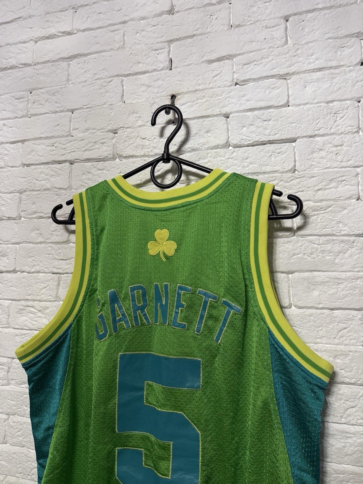Rare Adidas Boston Celtics Kevin Garnett #5 11/12 Jersey Tank Retro Neon NBA SzM thumbnail 10