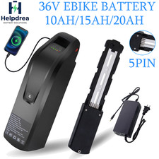36V Ebike Battery 10Ah/15Ah/20Ah For 0-1200W Electric Bicycle 5Pin w/ USB Port