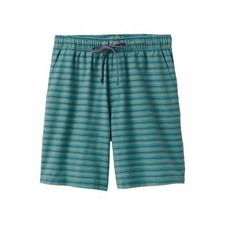 prAna Men's Metric E-Waist Shorts Large 8" Green Striped Water New 