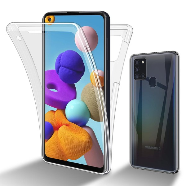 HüLle FüR Samsung Galaxy A21S SchutzhüLle Case Cover Fullcover Display Schutz-image