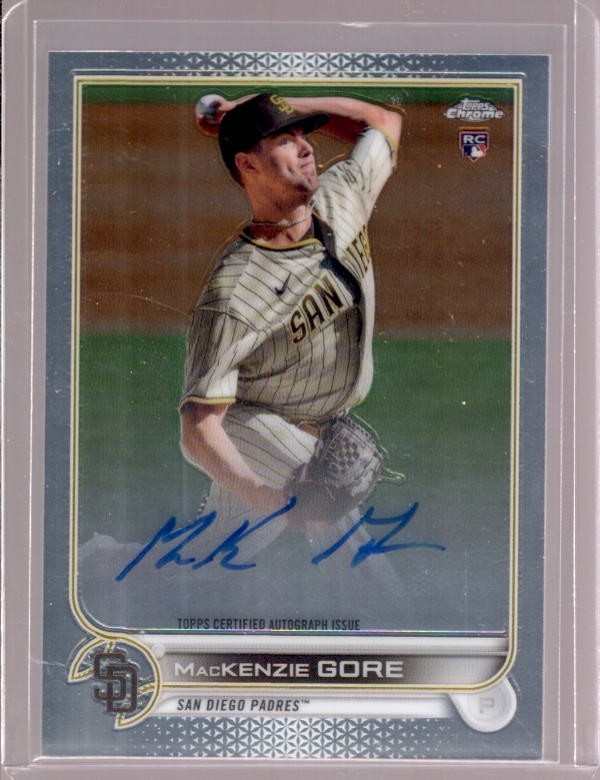MacKENZIE GORE 2022 Topps Chrome Rookie RC Autograph Auto #RA-MG