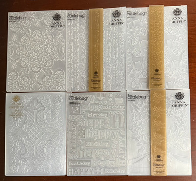 9 Anna Griffin Embossing Folders for Empress Gemini Cuttlebug Most are New