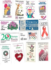 Various booklets of mint USA Postage stamps FACE VALUE $249.96  Free Shipping