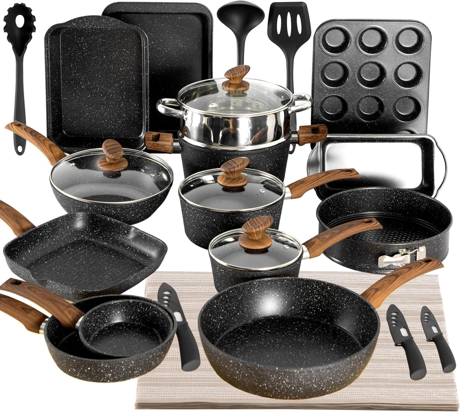 Bakeware and Cookware Set, 30 Piece Non-Stick Pots and Pans Set,
Opens in a new window or tab