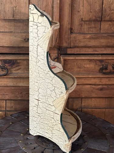 Rare/Antique Handcrafted/Handpainted Mexican Folk Art 3-Tier Corner Shelf 20" - Picture 12 of 24