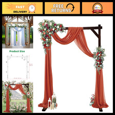 7.3FT Wooden Wedding Arch Stand - Square Wood Arbor for Ceremony, Party  Garden