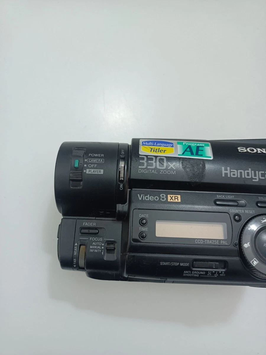 Cámara Sony Video 8 Handycam CCD-TR425E Reproduce para calibrar Leer Descripción