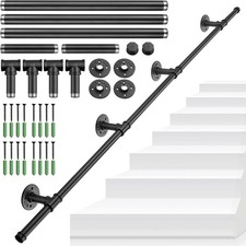 Handrail, Hand Rails Stairs, 1.5M Handrails for Stairs, Black Banister Rails, In