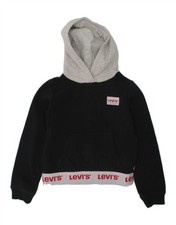 LEVIS Mädchen Hoodie Pullover 7-8 Jahre schw...