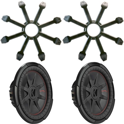 Kicker (2) 48CWRT124 CompRT 12" Subwoofer, DVC, 4-ohm - Includes Grill
