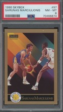 1990-91 SkyBox #97 Sarunas Marciulionis PSA 8