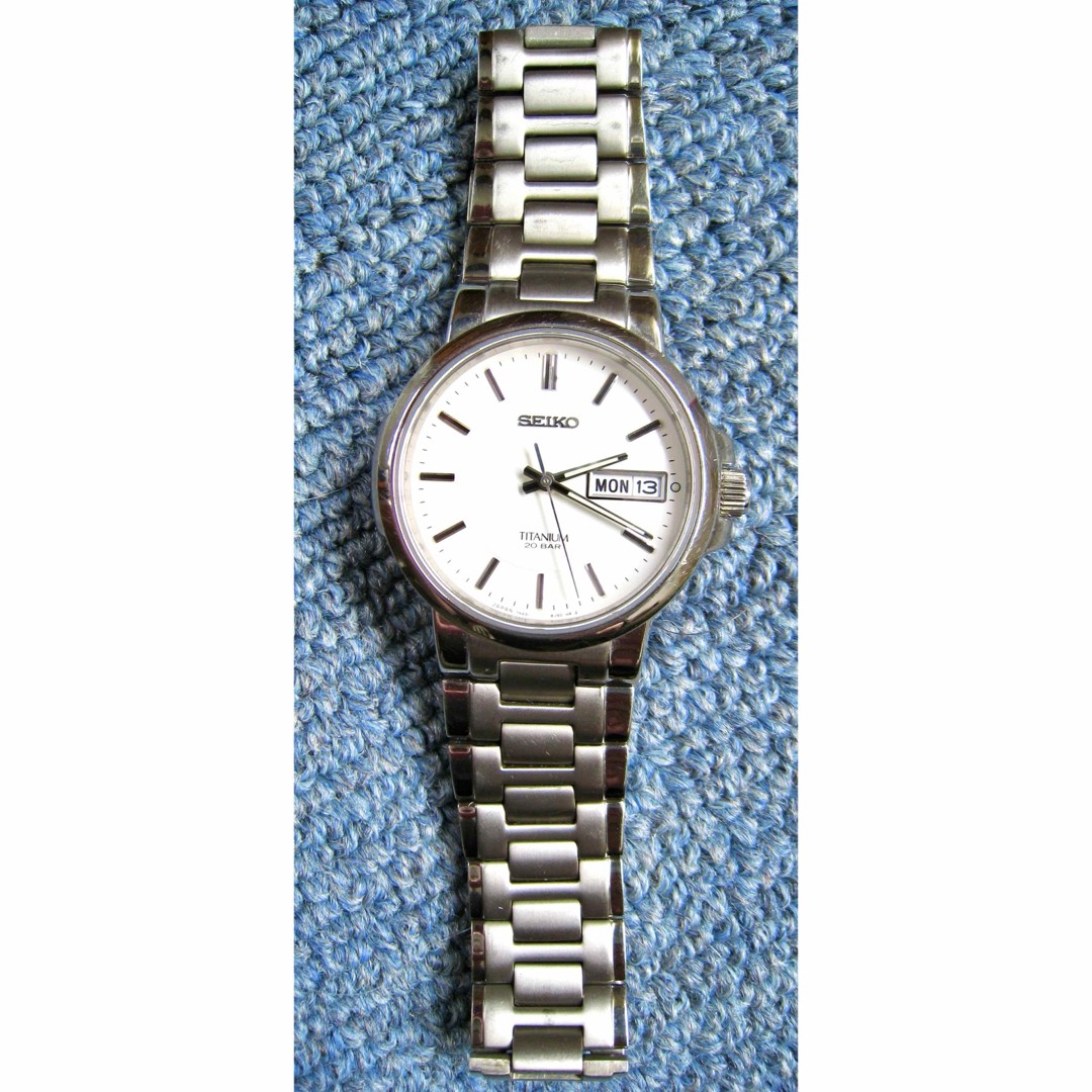 SEIKO Wristwatch TITANIUM 7N43 7B80 Men s | eBay
