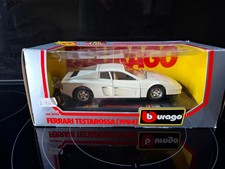 Burago Modellauto 1:24 Ferrari Testarossa (1984) weiß Code 0504 mit OVP