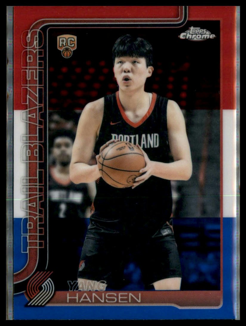 2025-26 Topps Chrome #266 Yang Hansen Red/White/Blue