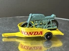 Vintage Matchbox Green Motorcycle And Trailer Honda Lesney Made In England No 38